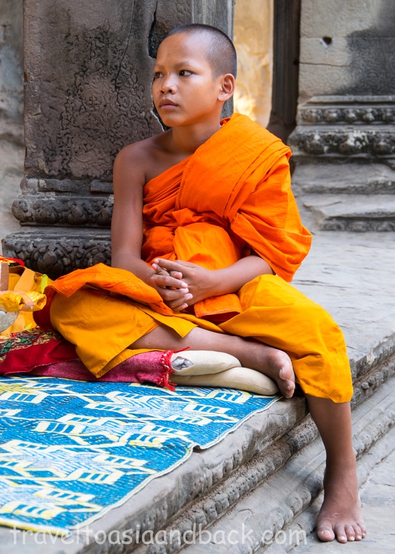 traveltoasiaandback.om - Novice Monk, Angkor Wat, Siem Reap, Cambodia