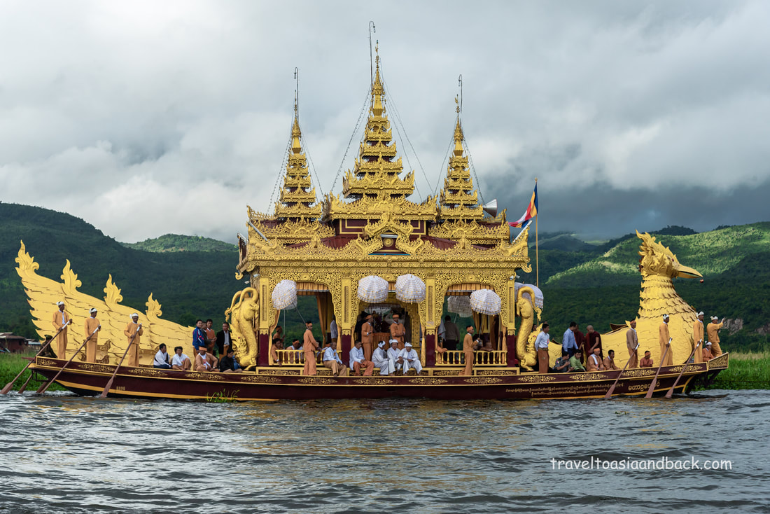 traveltoasiaandback.com - The Royal Barge, Phaung Daw Oo Pagoda Festival. Inle Lake, Shan State, Myanmar
