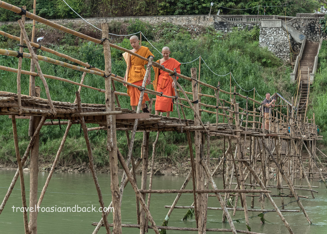 traveltoasiaandback.com - The Bamboo bridge, Luang Prabang, Laos