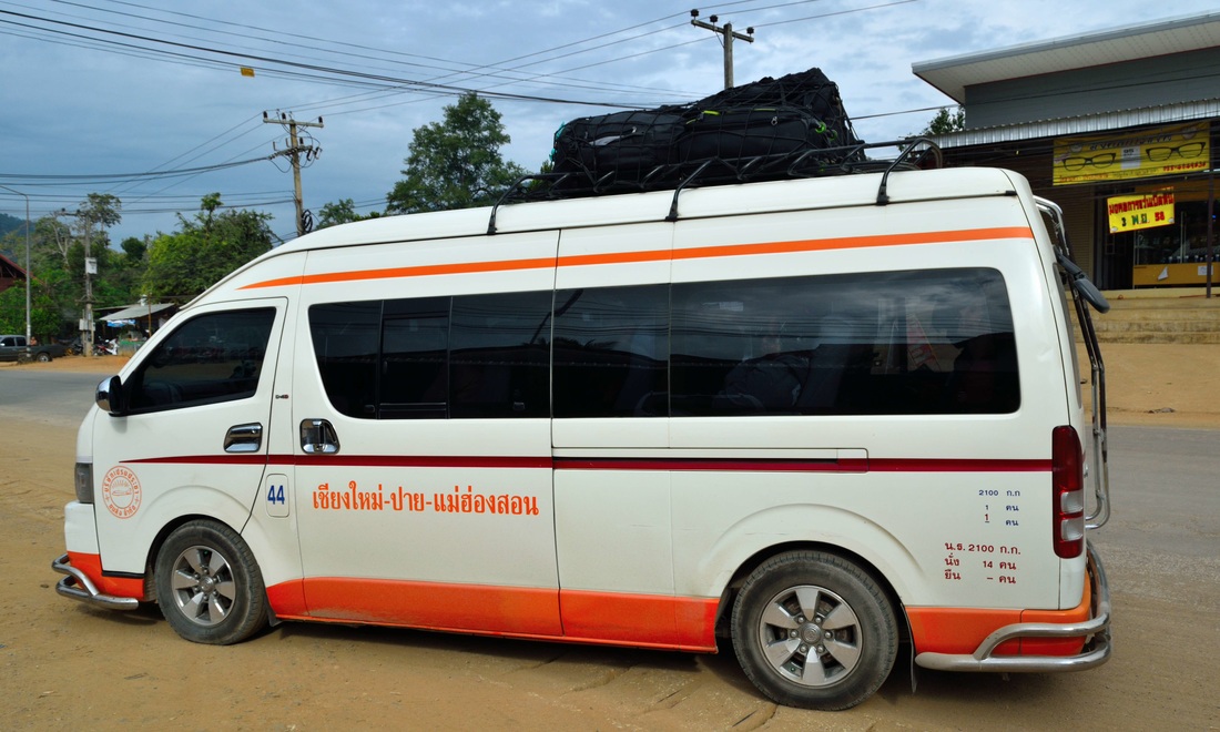 traveltoasiaandback.com - A typical mini-bus or van, utilized  throughout Thailand 
