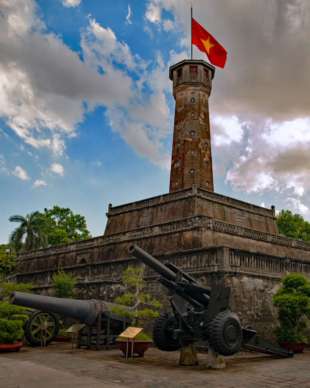 Flag tower, Vietnam Military History Museum, Hanoi Vietnam