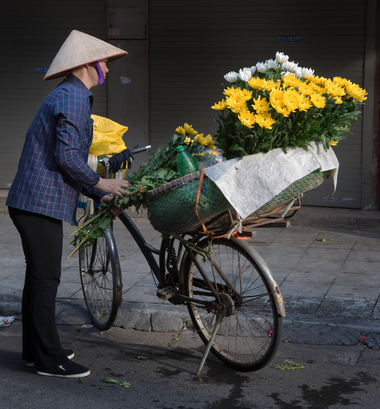 Flower vendor, Hanoi Vietnam