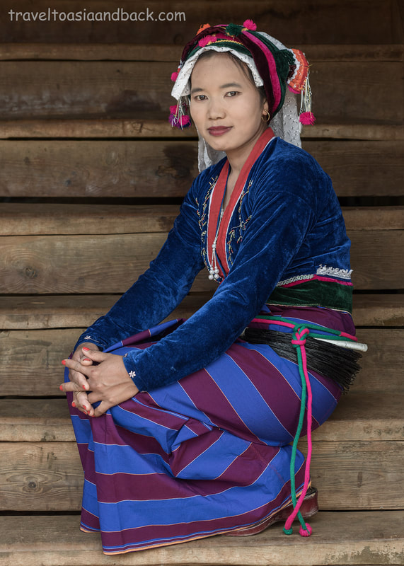 traveltoasiaandback.com - Palaung (Ta'ang) costume, Pankam (Pam Kham)  Village, Hsipaw, Shan State