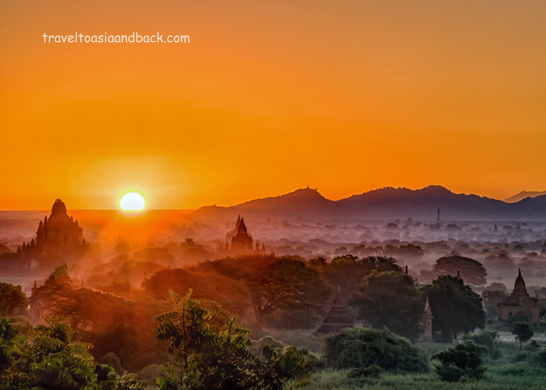 traveltoasiaandback.com -  Sunset on Law Ka Ou Shaung,  Bagan, Myanmar