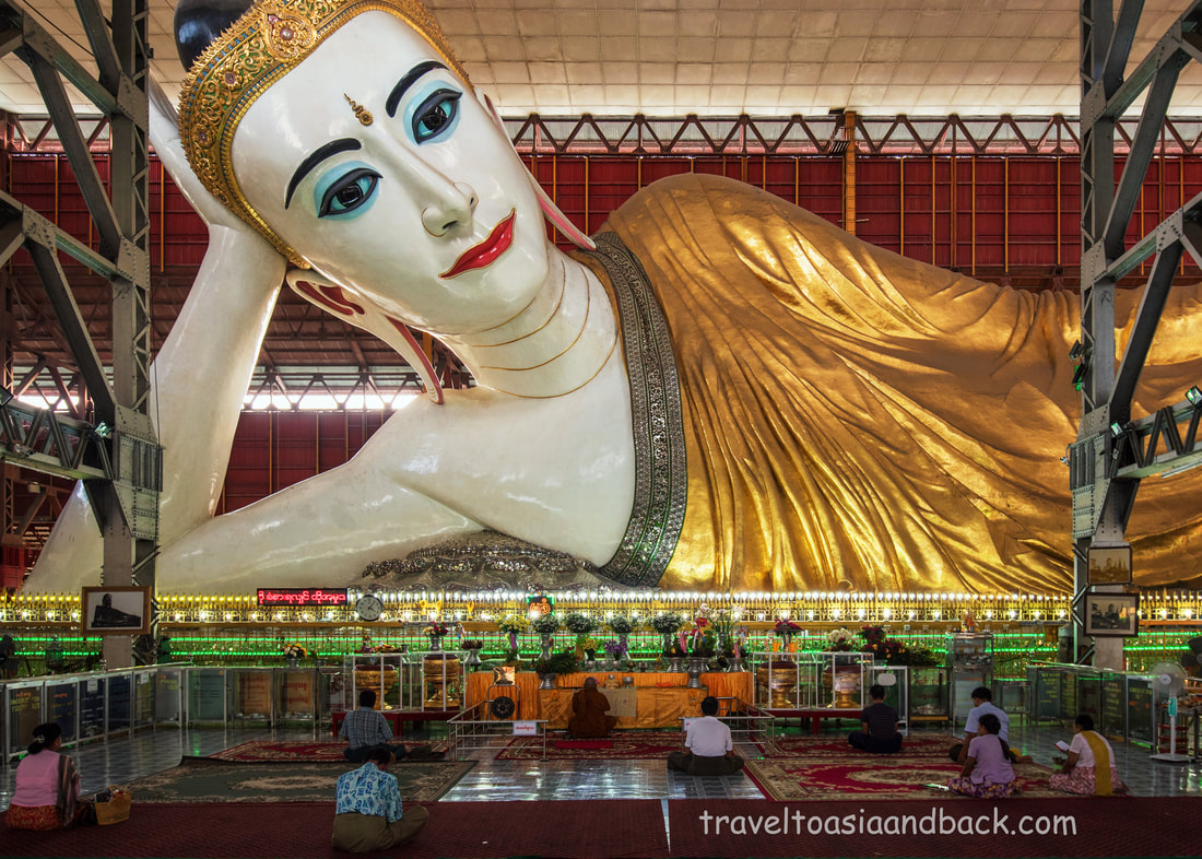 traveltoasiaandback.com - Chauktatgyi Buddha image,  Yangon, Myanmar