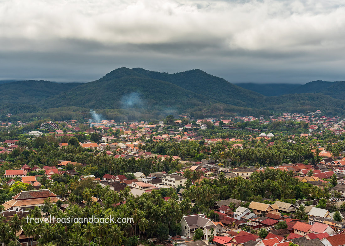 traveltoasiandback.com - Luang Prabang as seen from Mt. Phousi