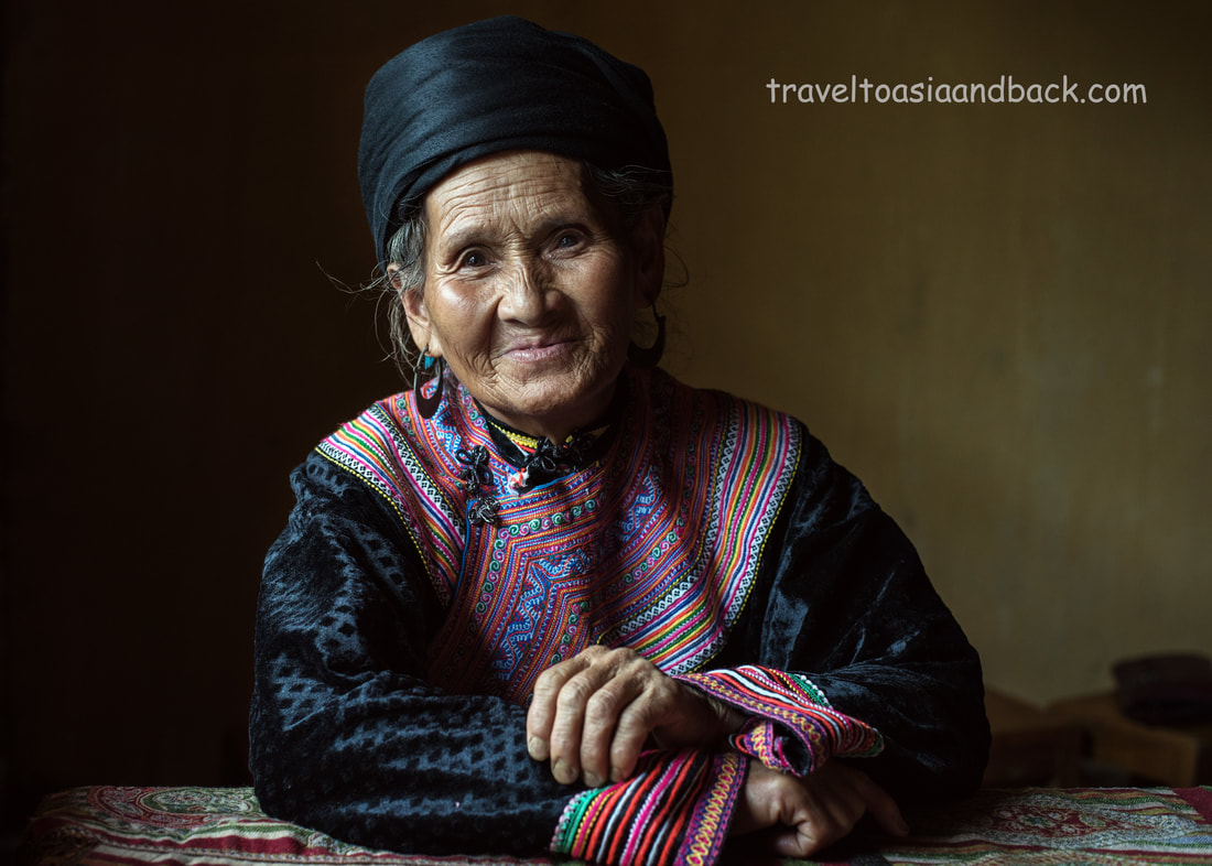 traveltoasiaandback.com - An elderly Flower Hmong woman, Ban Pho Village, Bac Ha District, Lao Cai Province, Vietnam