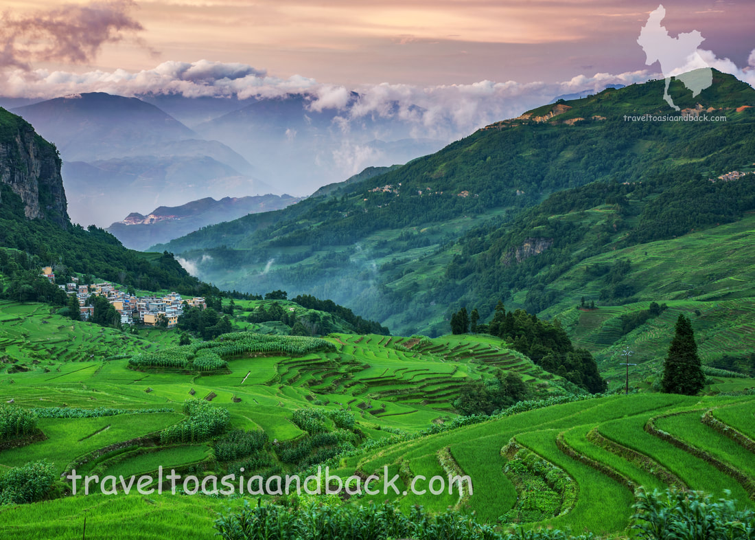 The rice terraces of Douyishu, Yuanyang County, Yunnan Province