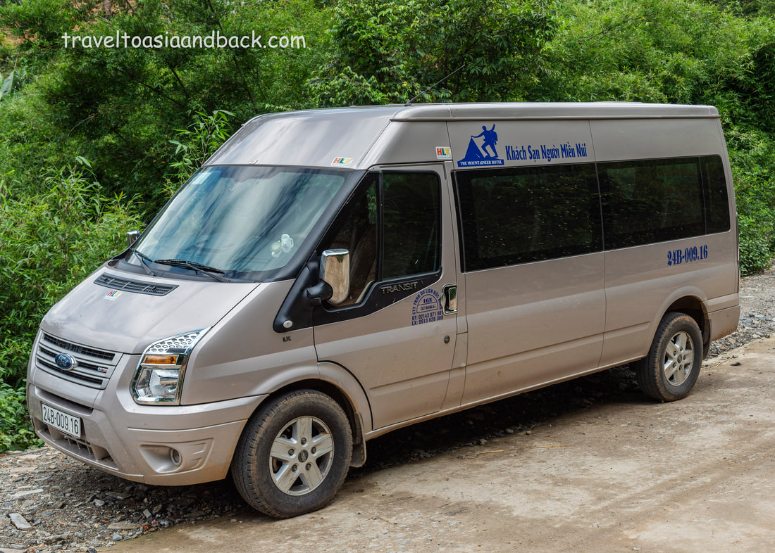 traveltoasiaandback.com - A typical 16 passenger Ford conversion van. 